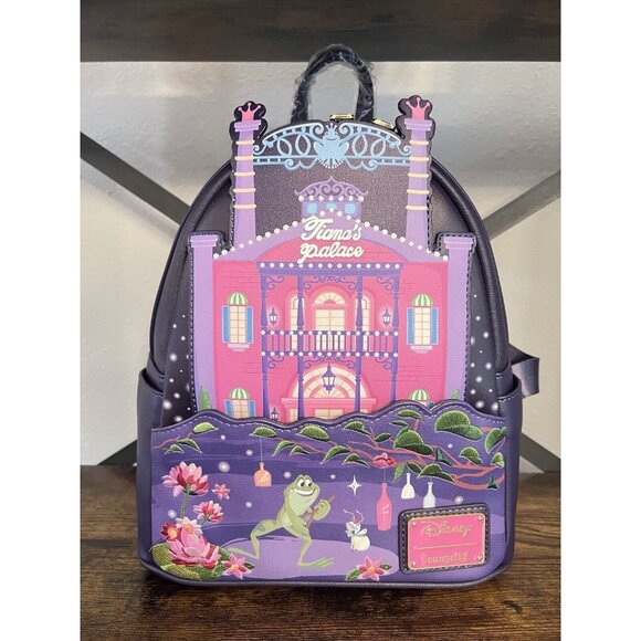 Loungefly Disney Princess and the Frog Tiana\'s Palace Mini Backpack New